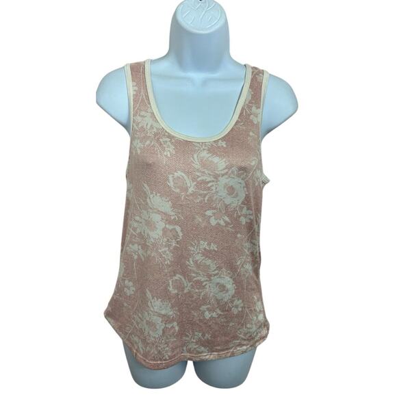 Lucky Brand Pink Rose Floral Tank Top Size Small Sleeveless Blouse Casual - Picture 2 of 6